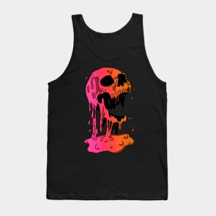 Pink Melting Skull Tank Top